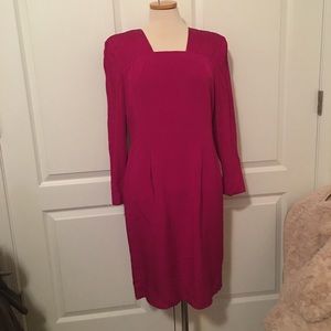 Striking Fuchsia Dress, Long Sleeve